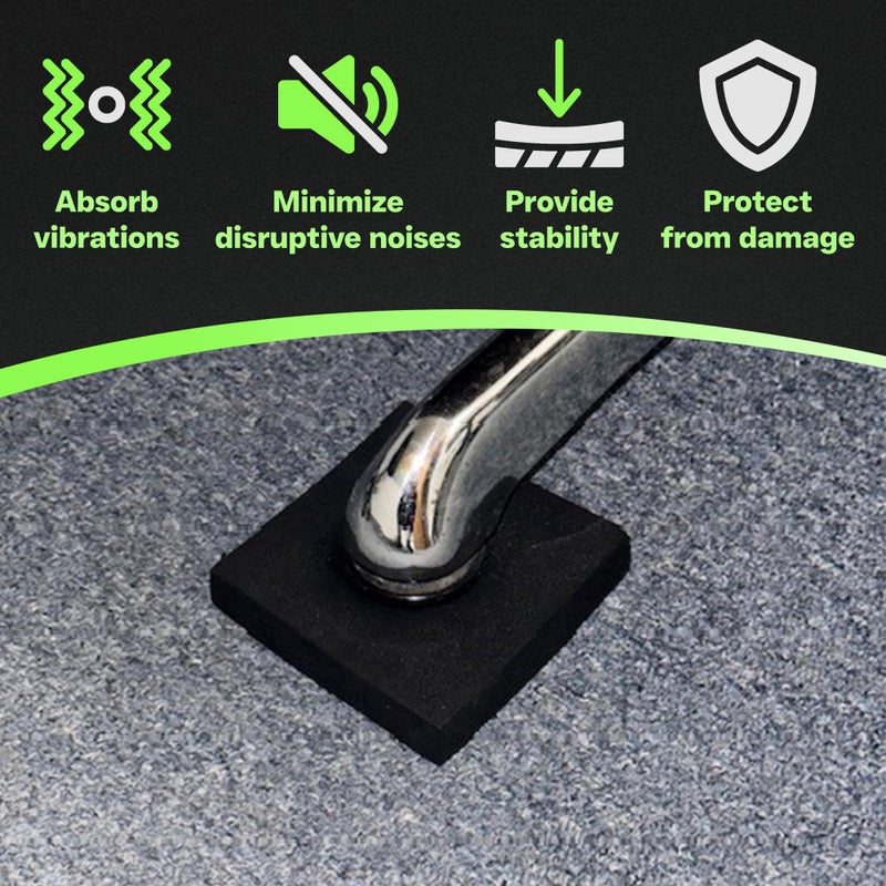 XCEL 4-Pack 4" x 4" x 3/4" Multi-Purpose Anti-Vibration Pads â€“ Protection for Furniture & Appliances â€“ Various Sizes and Thickness - Image 4